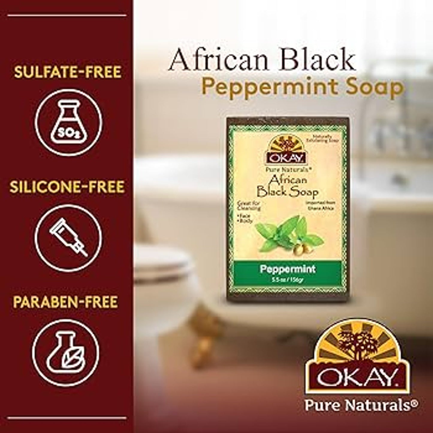 OKAY African Black Soap Blackseed 5.5 Oz