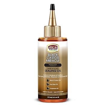 African Pride Black Castor Miracle Sealing Oil 6oz