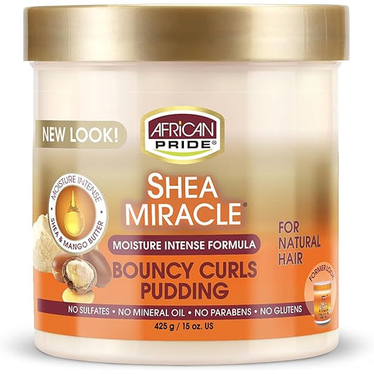 African Pride Bouncy Curls Pudding Shea Butter Miracle 15oz