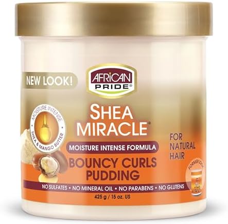 African Pride Bouncy Curls Pudding Shea Butter Miracle 15oz