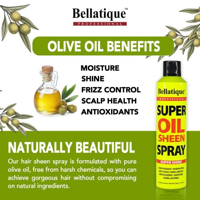 BELLATIQUE Super Oil Sheen Spray 14.88 Oz