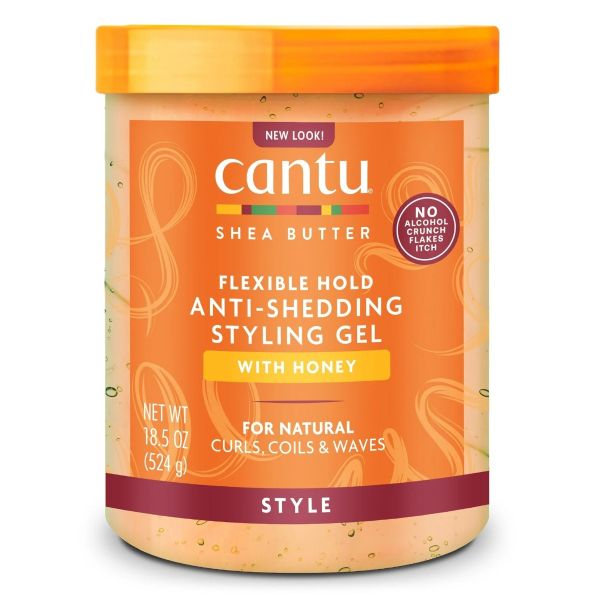 Cantu Anti-Shedding Styling Gel with Honey, 18.5 Oz