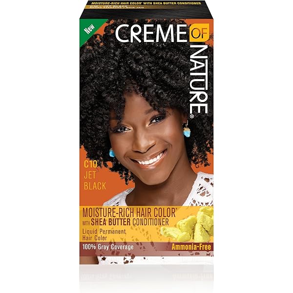 Creme Of Nature Color C10 Jet Black Hair Dye Kit
