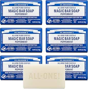 Dr. Bronner's Peppermint Bar Soap 6-Pack