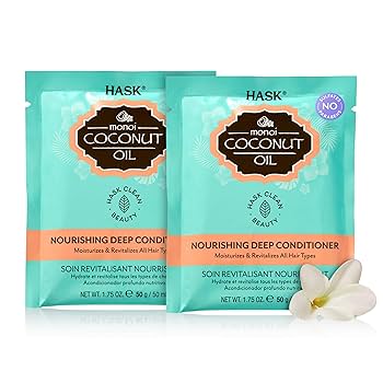 Hask Monoi Coconut Oil Conditioner 1.75 oz for Shiny Hair