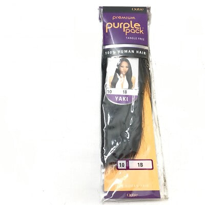 Outre Purple Pack Yaki 10" Human Hair Weave 1B