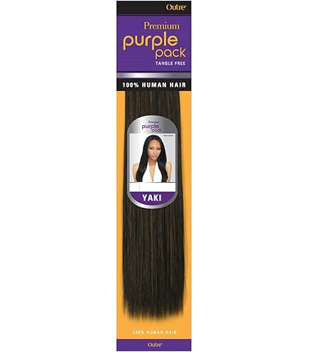Outre Purple Pack Yaki 16" Human Hair Weave 1B