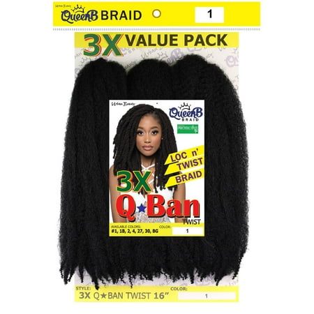 Urban Beauty QueenB Braid Q-Ban Twist 3X – Color #1