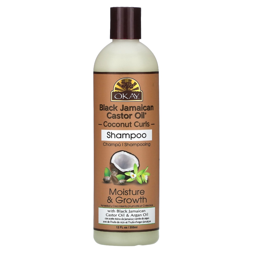 Okay Pure Naturals Black Jamaican Castor Oil Shampoo 12 Fl Oz