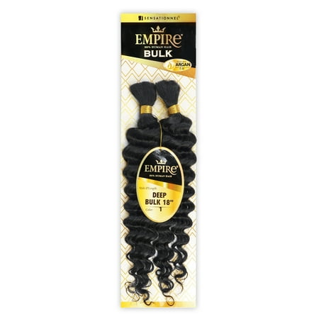 Sensationnel Empire Deep Human Hair Braids 18 Inch Jet Black