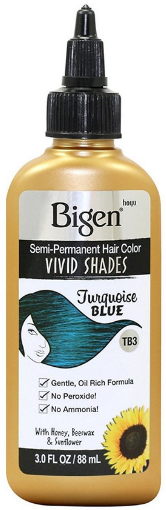 Groten Bigen Vivid Shades Semi-Permanent Hair Color Turquoise Blue