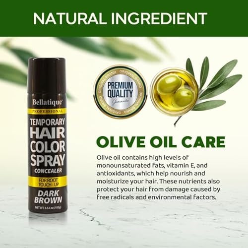 BELLATIQUE Temporary Hair Color Spray 3.52 Fl Oz Pack of 1