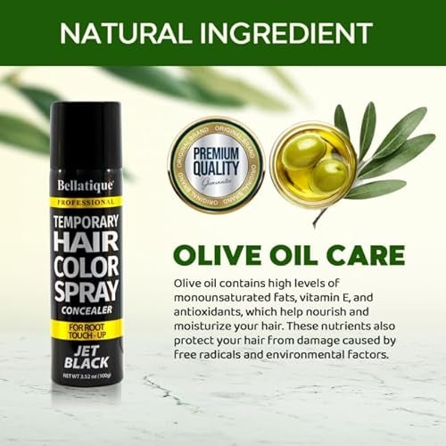 BELLATIQUE Temporary Hair Color Spray 3.52 Fl Oz Pack of 1