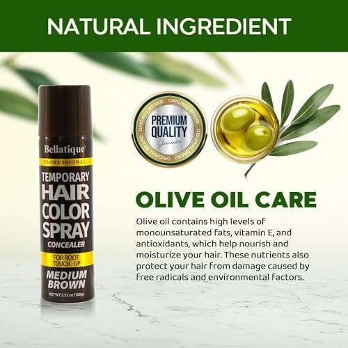BELLATIQUE Temporary Hair Color Spray 3.52 Fl Oz Pack of 1