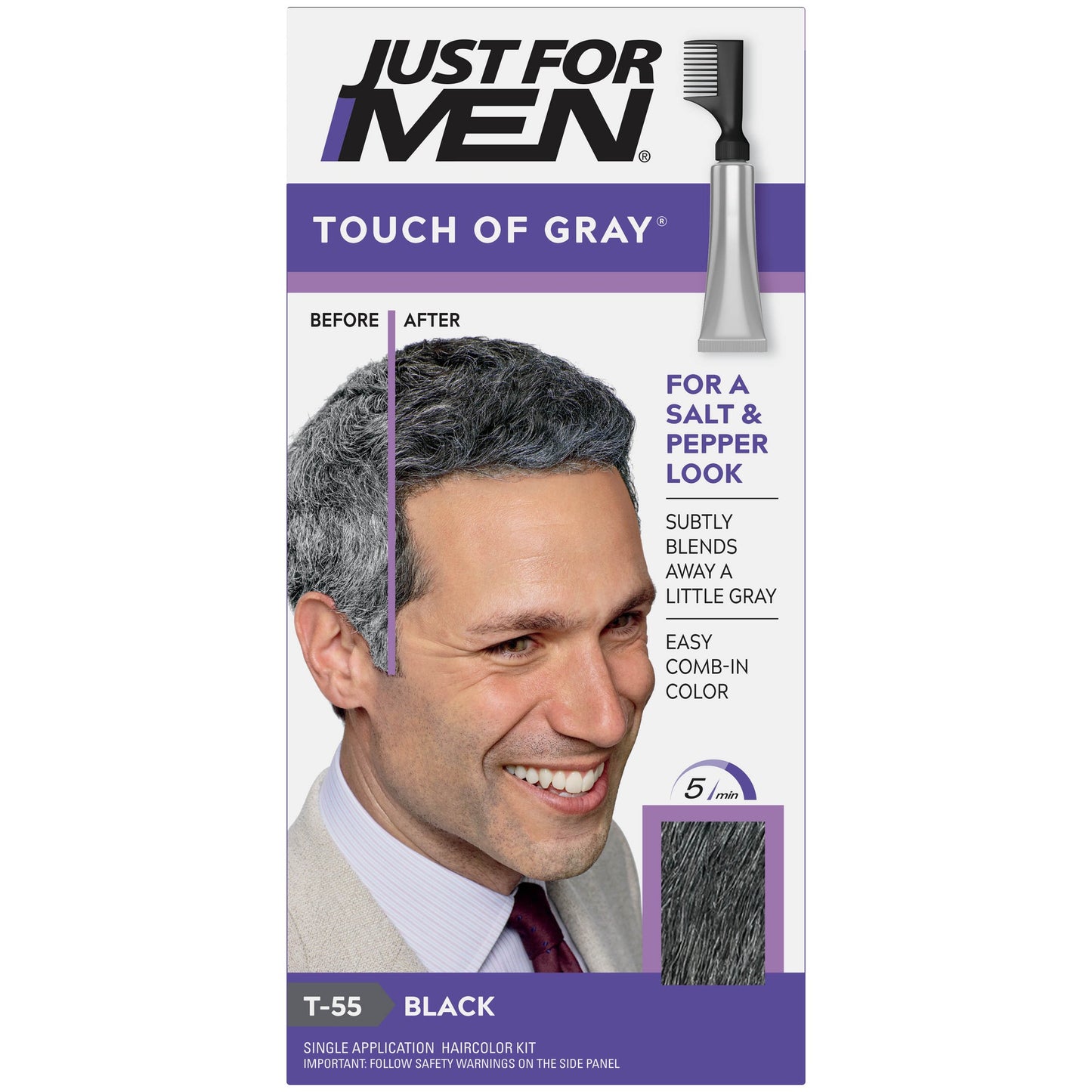 Just For Men Touch of Gray Hair Color, Black