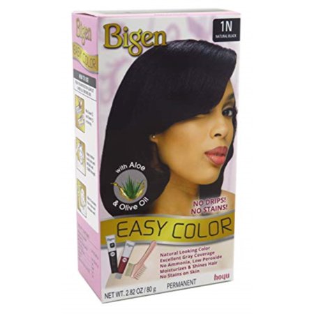 Bigen Easy Color Hair Dye Natural Black with Aloe, Olive Oil