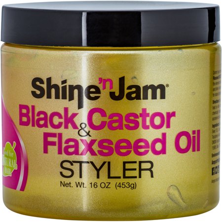 Shine 'n Jam Styler Gel Black Castor & Flaxseed Oil 8oz