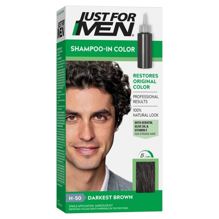 Just For Men Shampoo-in Color, Darkest Brown, Size 1