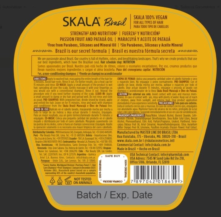 Skala Mais Cachos Crespos Maracuja Cream,