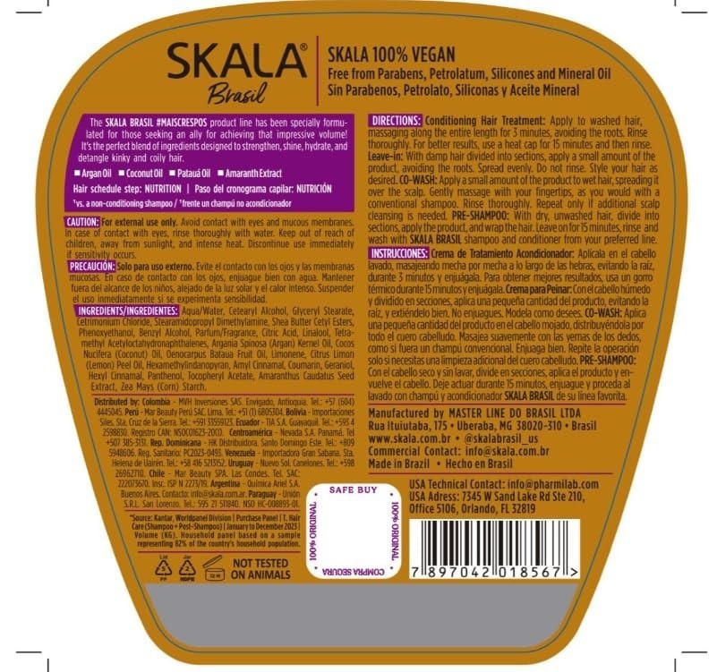 Skala Mais Cachos Crespos Maracuja Cream,