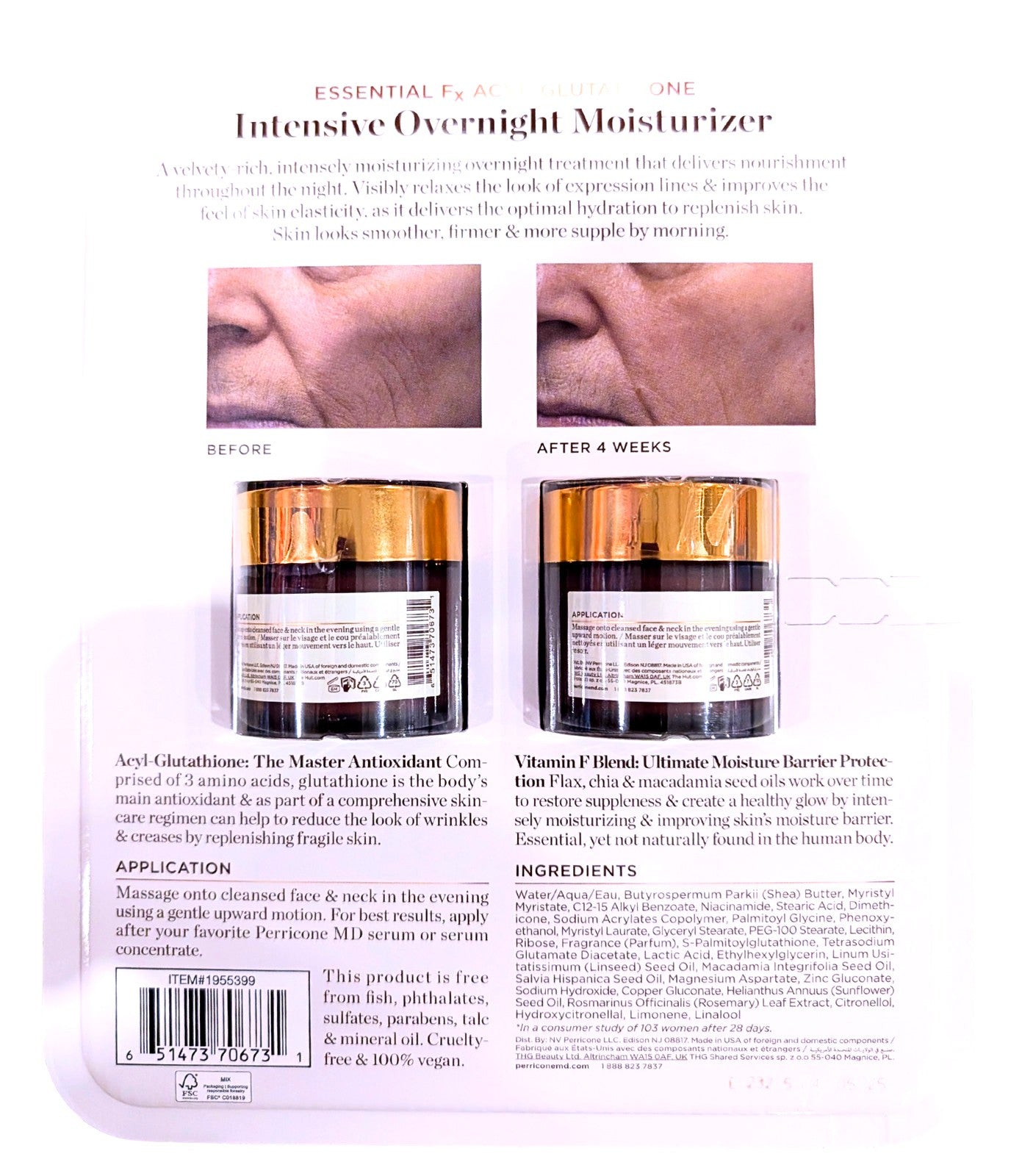 Perricone MD Essential Fx Acyl-Gluta Overnight Moisturizer, 4 Fl Oz