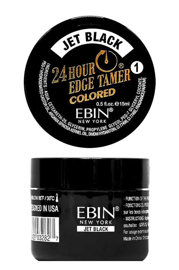 Ebin 24 Hour Colored Edge Tamer Jet Black