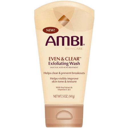 AMBI Even & Clear Exfoliating Wash, Scented, 5 oz