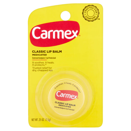 Carmex Classic Medicated Lip Balm 0.25 Oz Pack of 3