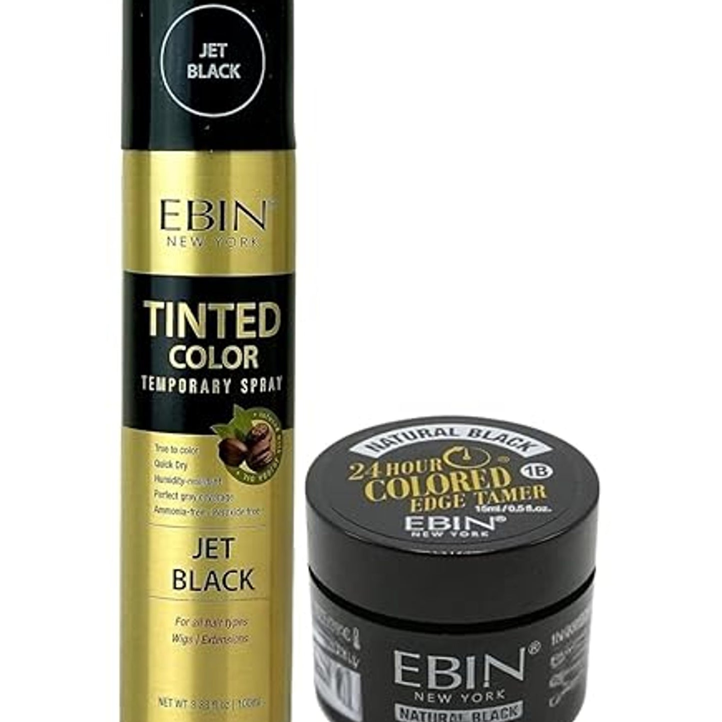 Ebin 24 Hour Colored Edge Tamer Jet Black