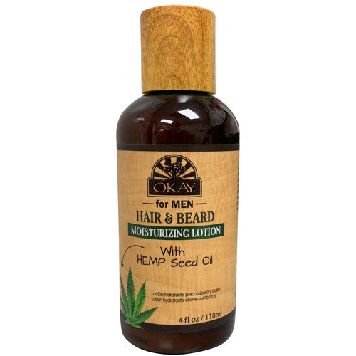 Okay Hair and Beard Moisturizing Lotion for Men - 4 Oz