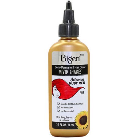 Bigen Semi Permanent Hair Color Ruby Red, 3 Fl Oz