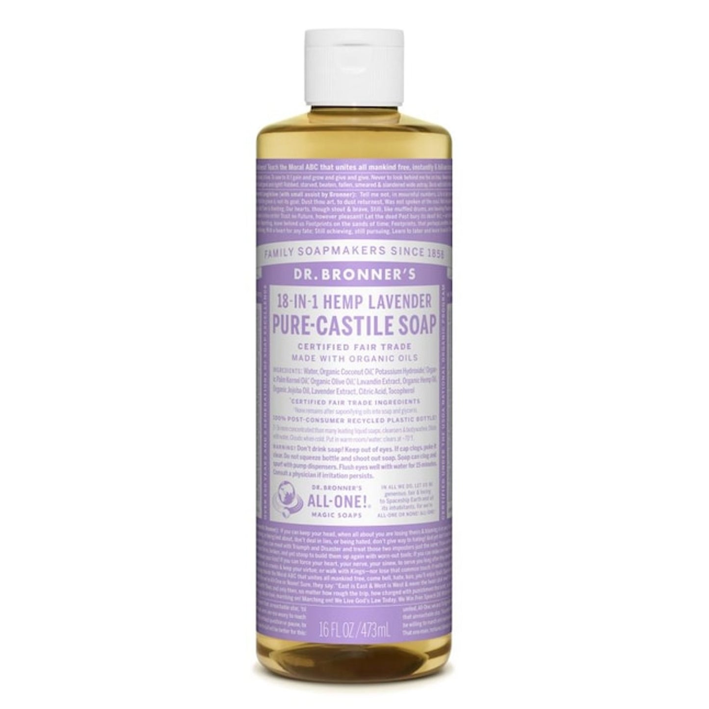 Dr. Bronner's Lavender Castile Soap 16 fl oz Liquid