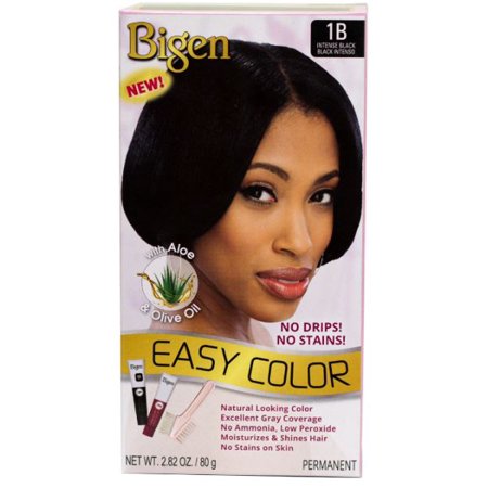 Bigen Easy Color Hair Dye, Intense Black, Aloe Olive Oil