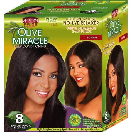 African Pride Olive Miracle Deep Conditioning Relaxer Kit SUPER -Touch up