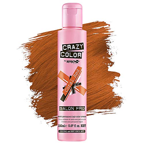 Crazy Color Salon Pro Semi Permanent Hair Color 5.1 oz Coral Red