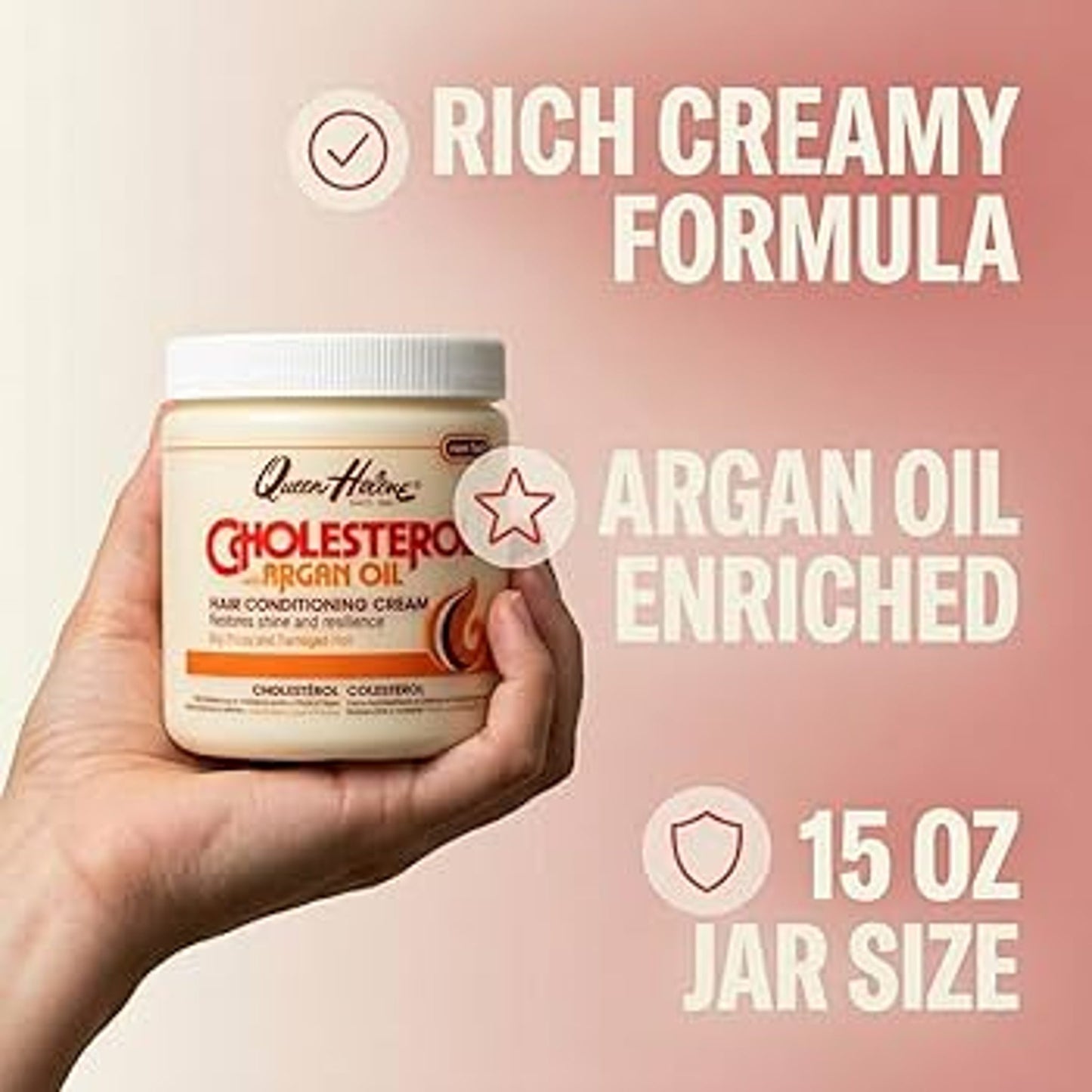 Queen Helene Cholesterol Conditioning Cream with Argan Oil 15oz