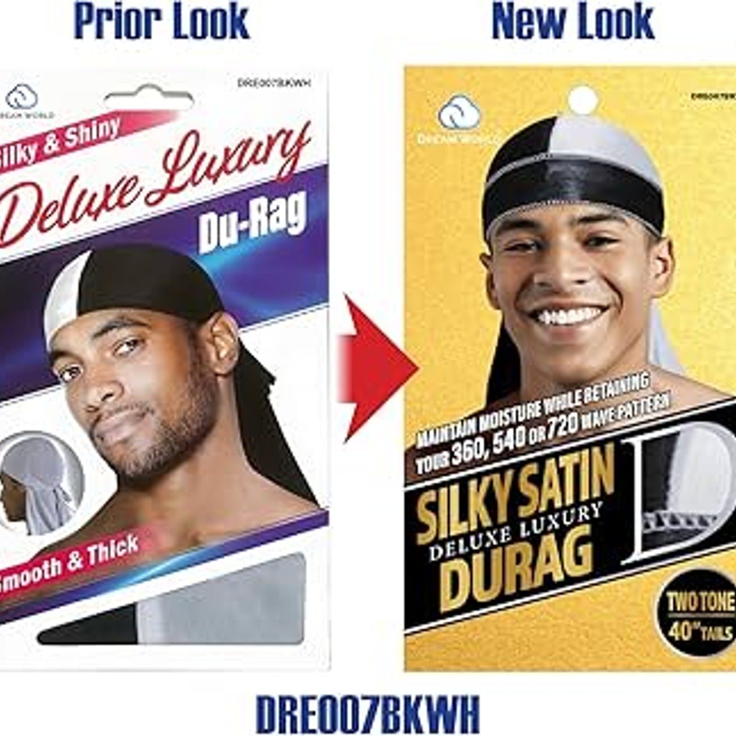 Dream World Men's Silky Satin Deluxe Du-Rag, One Size