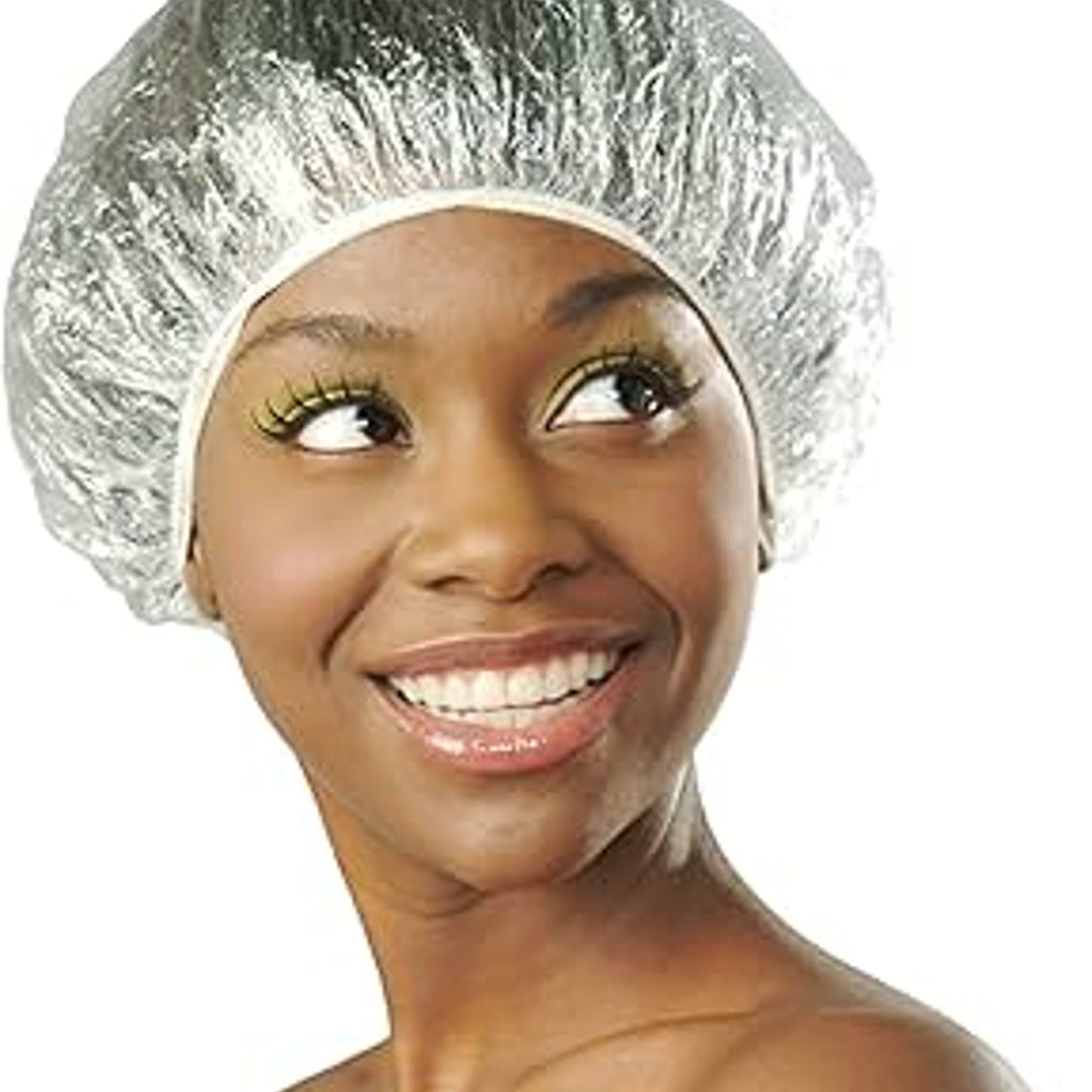 Donna Clear Plastic Shower Caps - Pack of 3