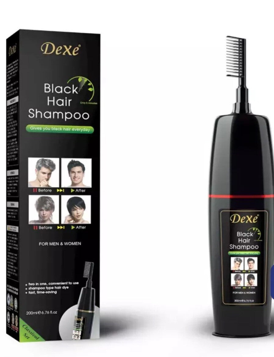 Dexe A Wash Black Permanent Hair Color Shampoo 200 Ml