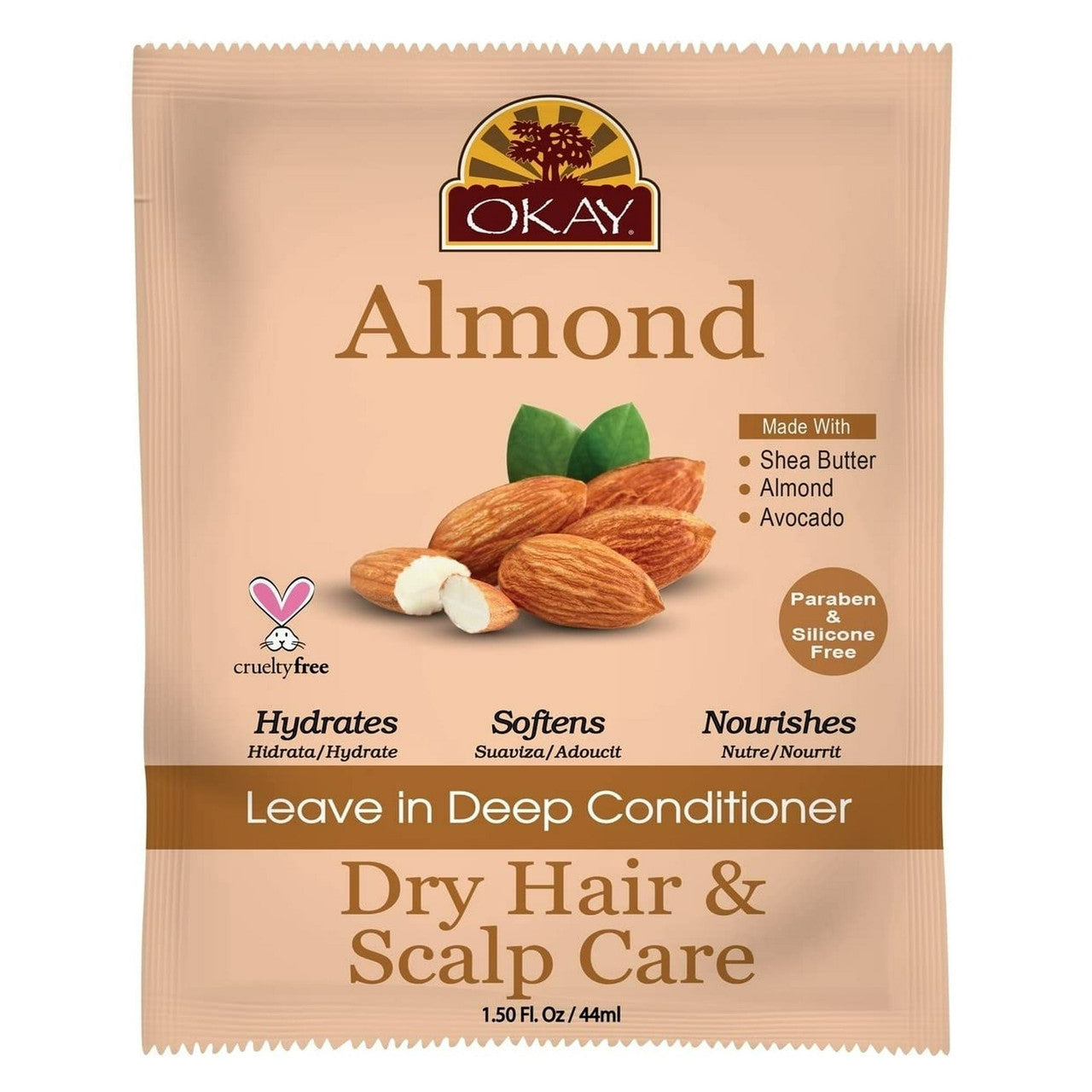 Okay Almond Leave-In Conditioner 1.25 oz 37ml