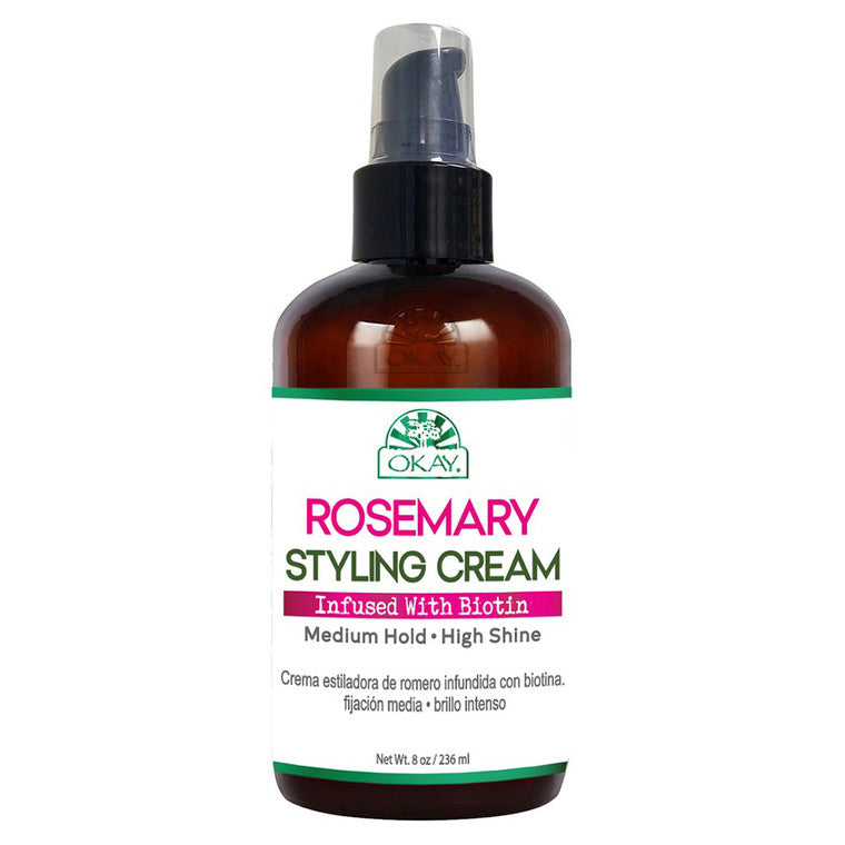 Okay Pure Natural Rosemary Styling Cream 8Oz Smooth Hair