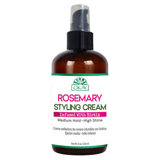 Okay Pure Natural Rosemary Styling Cream 8Oz Smooth Hair