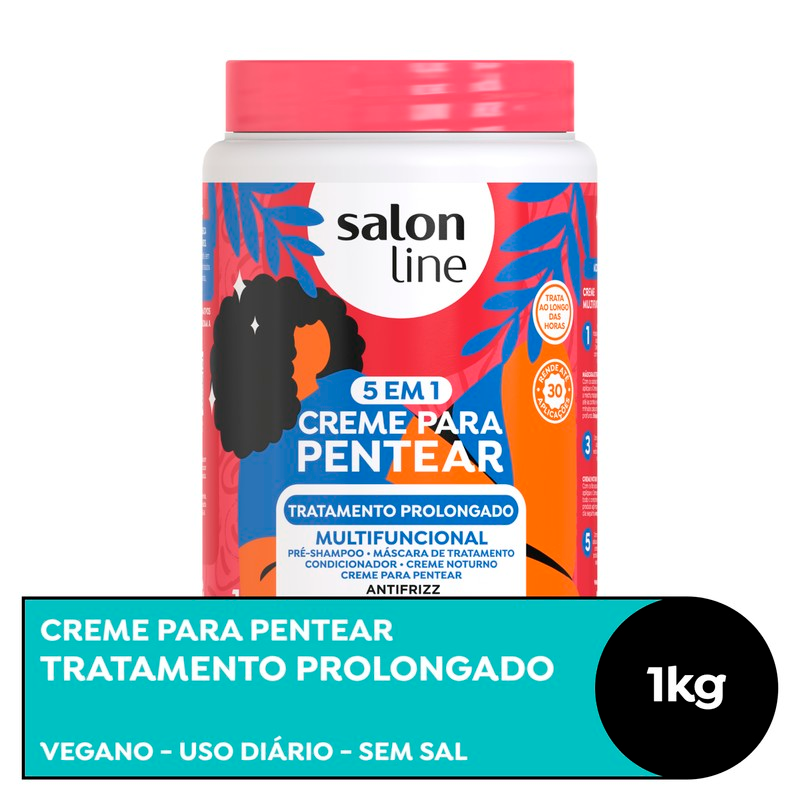 Creme De Pentear Salon Line 5 Em 1 Tratamento Prolongado Multifuncional 1kg