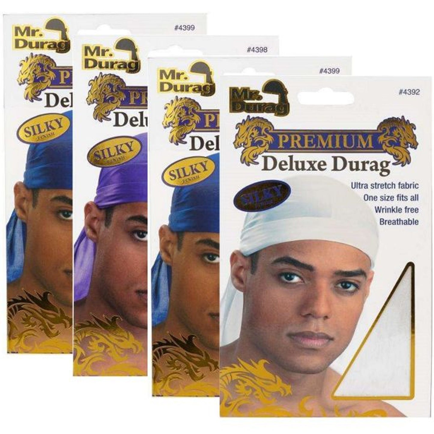 Dream World Men's Silky Satin Deluxe Du-Rag, One Size