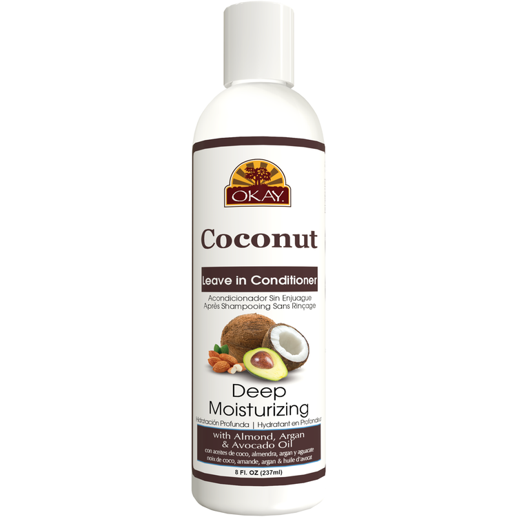 OKAY Coconut Leave-In Conditioner, 237 mL, Deep Moisturizing