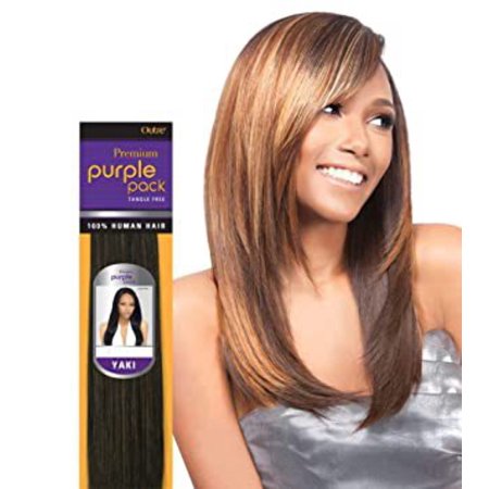 Outre Purple Pack 100% Human Hair Yaki Weave