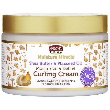 African Pride Curling Cream SheaButter & Flaxseed 12 Oz