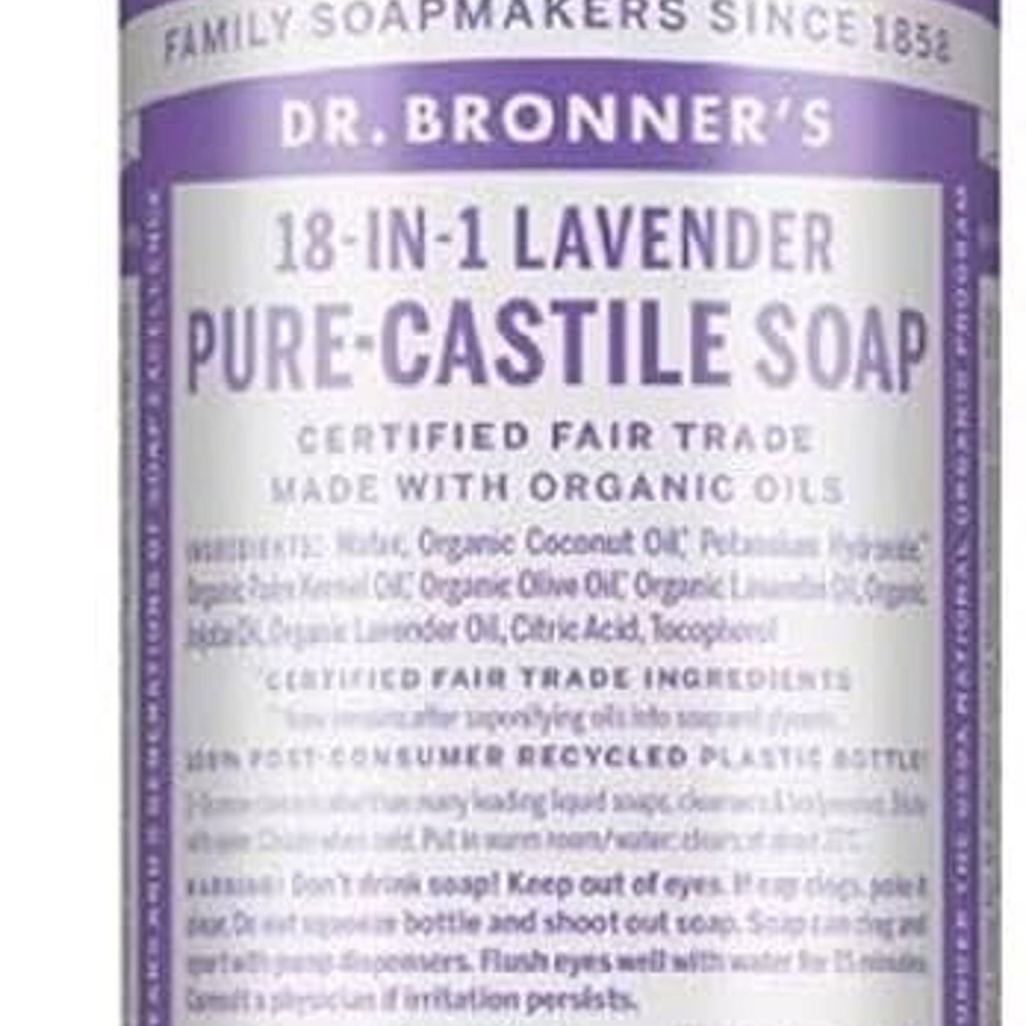 Dr. Bronner's Lavender Castile Soap 16 fl oz Liquid