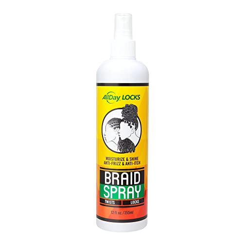 AllDay Locks Braid Spray 12 Oz Alleviates Itchy Scalp