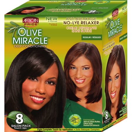 African Pride Olive Miracle Deep Conditioning Relaxer Kit - Touch up REGULAR